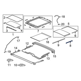 Acura OE - Left Sunroof Frame Bracket