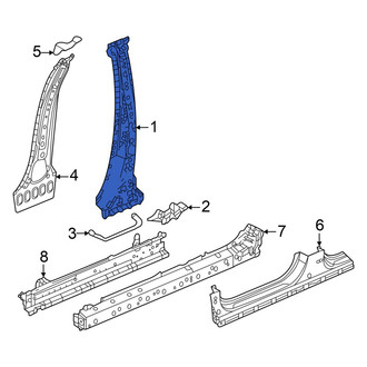Acura OE - Left Body B-Pillar Reinforcement