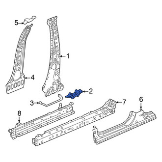 Acura OE - Left Body B-Pillar Reinforcement Bracket
