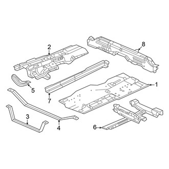 Acura OE - Pillars, Rocker & Floor - Floor & Rails