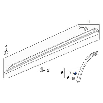 Acura OE - Wheel Arch Molding Clip