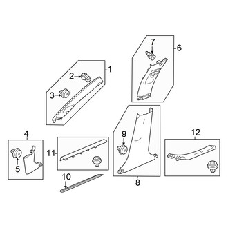 Acura OE - Pillars, Rocker & Floor - Interior Trim