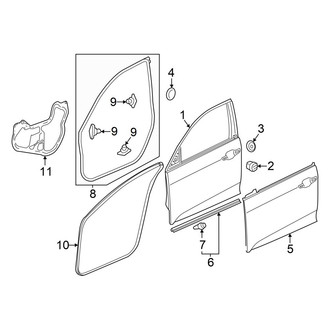 Acura OE - Front Door - Door & Components
