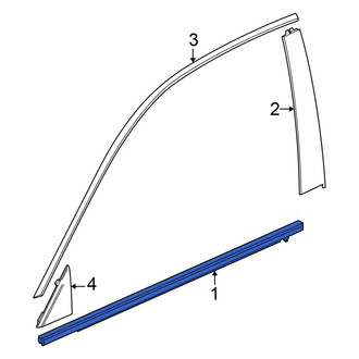 Acura OE - Front Left Door Belt Molding