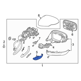 Acura OE - Front Left Lower Door Mirror Cover