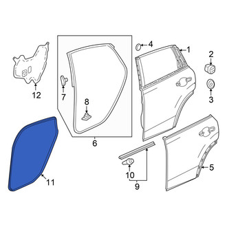 Acura OE - Rear Right Inner Door Seal
