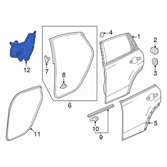 Acura OE - Rear Right Door Water Deflector