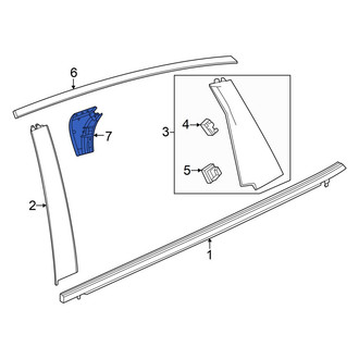 Acura OE - Rear Left Door Window Molding
