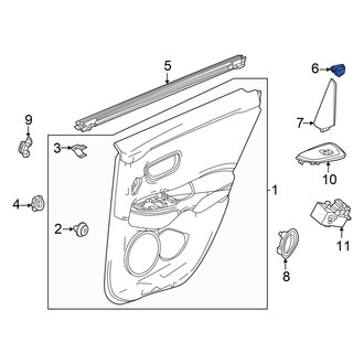 Acura OE - Rear Left Upper Door Window Molding