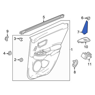 Acura OE - Rear Left Lower Door Window Molding