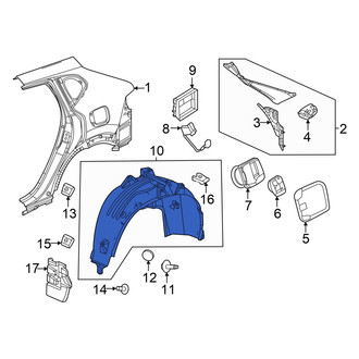Acura OE - Rear Left Quarter Panel Splash Shield
