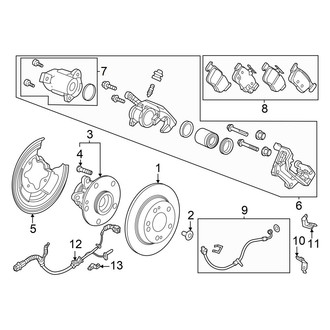 Acura OE - Rear Suspension - Brake Components (FWD)