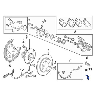 Acura OE - Rear Left Outer Brake Hydraulic Line Bracket