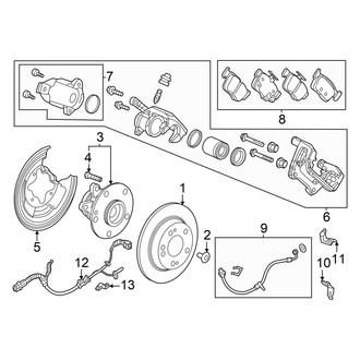Acura OE - Rear Suspension - Brake Components