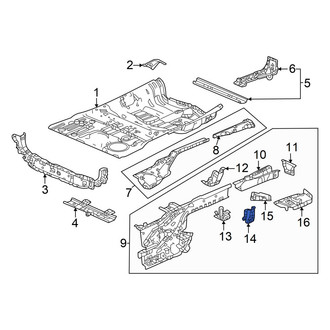 Acura OE - Left Upper Frame Side Member Bracket