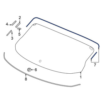 Acura OE - Rear Upper Liftgate Glass Seal