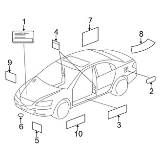 Acura OE - Information Labels - Labels