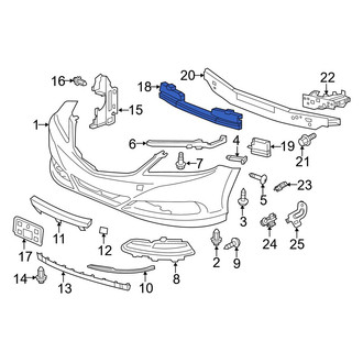 Acura OE - Front Center Bumper Impact Absorber
