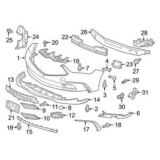 Acura OE - Front Bumper - Bumper & Components