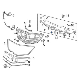 Acura OE - Radiator Support Access Cover Cap