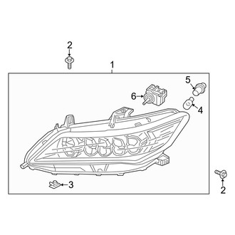 Acura OE - Front Lamps - Headlamp Components