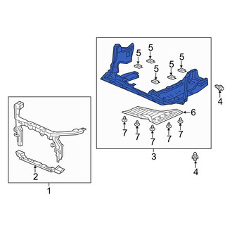 Acura OE - Front Radiator Support Splash Shield