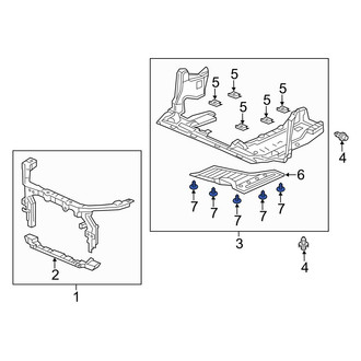 Acura OE - Radiator Support Splash Shield Guide Pin