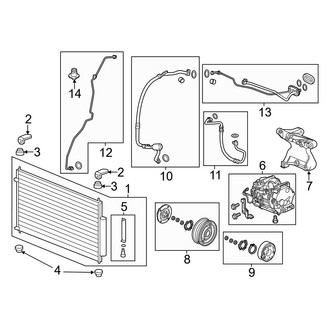 Acura OE - Air Conditioner & Heater - Condenser, Compressor & Lines (Base)