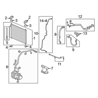 Acura OE - Air Conditioner & Heater - Condenser, Compressor & Lines (Sport Hybrid SH-AWD)
