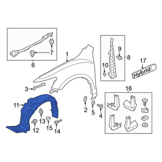 Acura OE - Front Right Fender Splash Shield