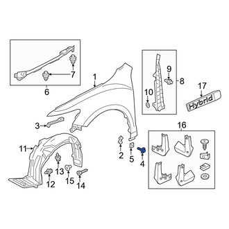 Acura OE - Fender Support Bolt