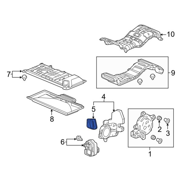 Hybrid Battery Compartment Cooling Fan Duct Adapter