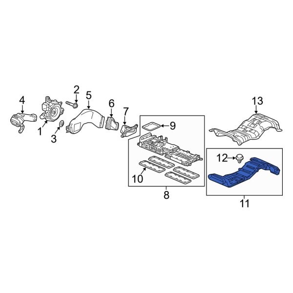 Drive Motor Battery Compartment Cooling Fan Duct