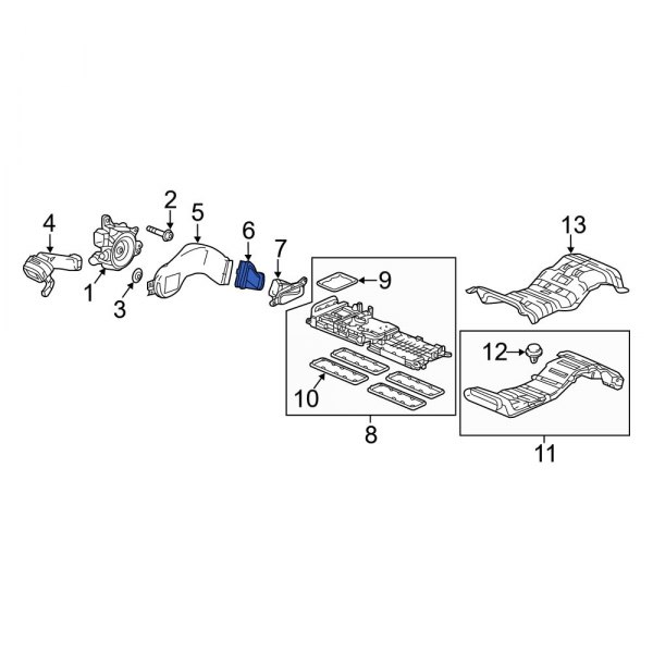 Hybrid Battery Compartment Cooling Fan Duct Adapter