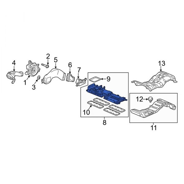 Drive Motor Battery Compartment Cooling Fan Duct