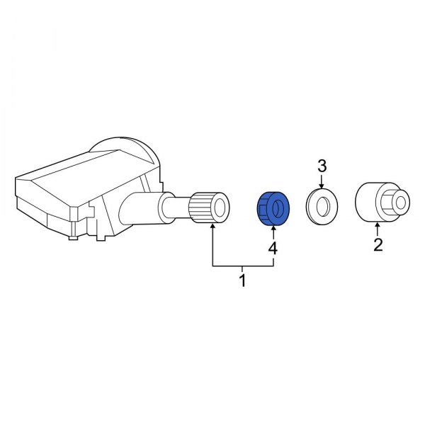 Tire Pressure Monitoring System (TPMS) Sensor Grommet