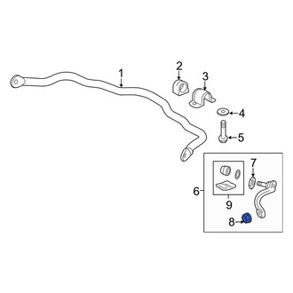 Acura OE - Rear Suspension Stabilizer Bar Link Nut