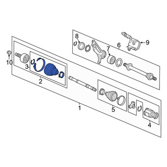 Acura OE - Front Outer CV Joint Boot Kit