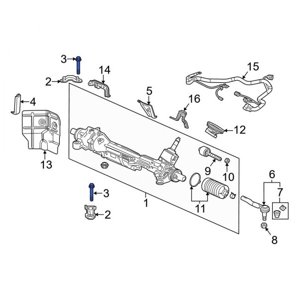 Rack and Pinion Mount Bolt