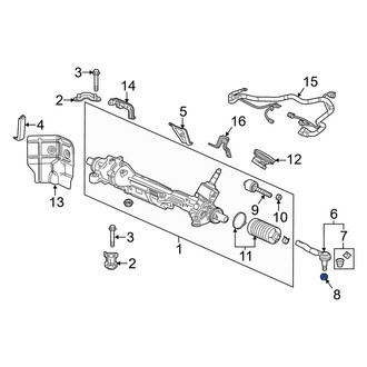 Acura OE - Steering Tie Rod Nut