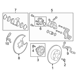 Acura OE - Rear Suspension - Brake Components (Sport Hybrid SH-AWD)