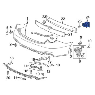 Acura OE - Left Bumper Impact Bar Bracket