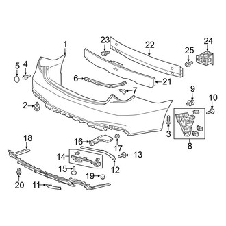 Acura OE - Rear Bumper - Bumper & Components