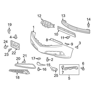 Acura OE - Front Bumper - Bumper & Components
