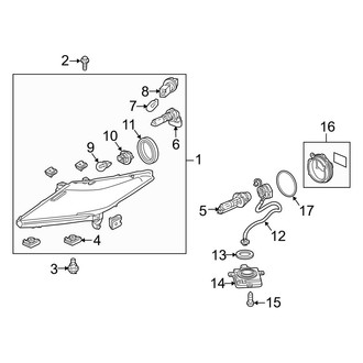 Acura OE - Front Lamps - Headlamp Components