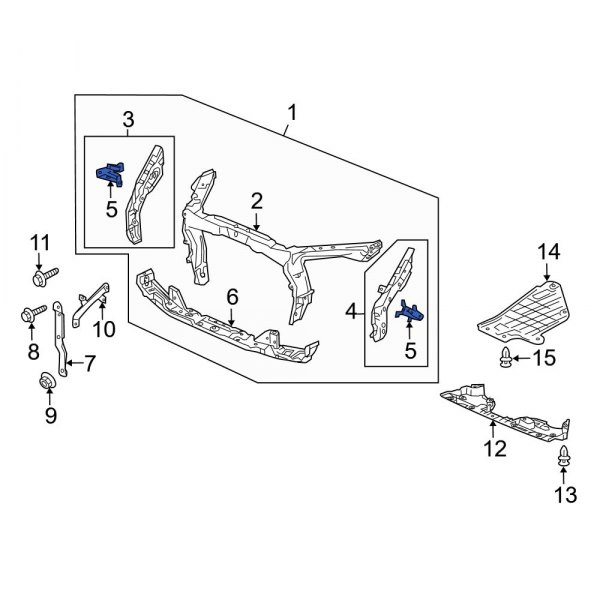 Radiator Support Side Panel Bracket