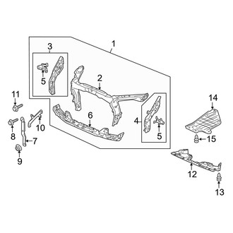 Acura OE - Radiator Support - Splash Shields