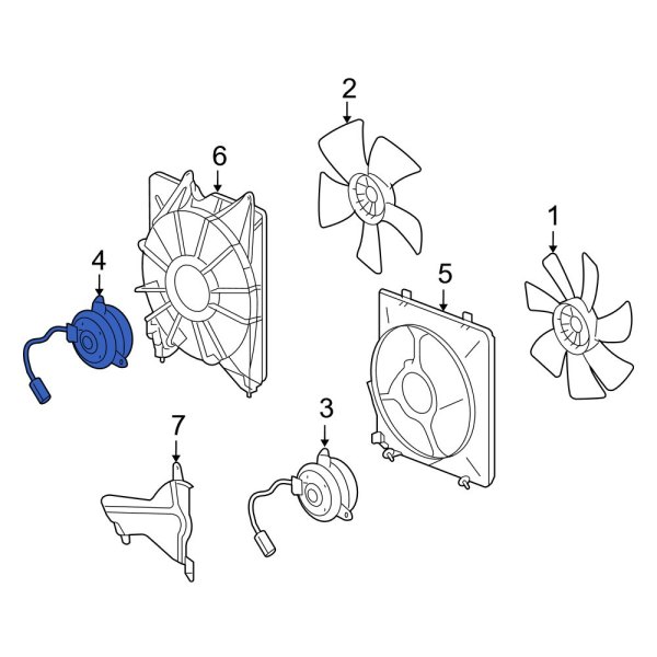 Engine Cooling Fan Motor