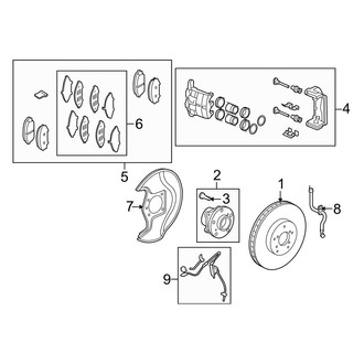Acura OE - Front Suspension - Brake Components