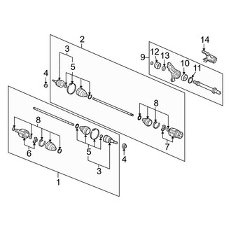 Acura OE - Front Suspension - Drive Axles